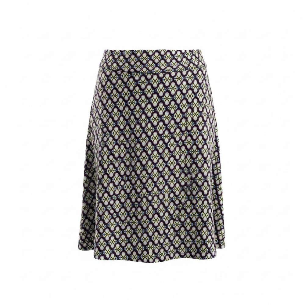 LuLaRoe Azure Skirt XL Geometric‎ Floral Purple Green Blue A-Line Knee Length